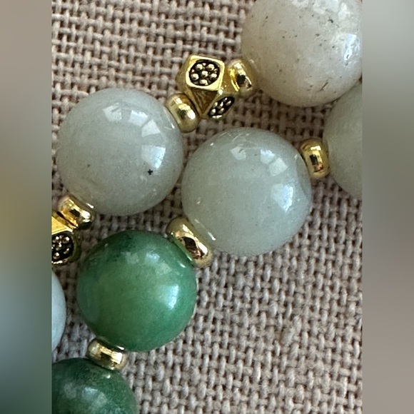 22 inch Mixed Jade beads Patina made Necklace NWOT - Picture 12 of 16